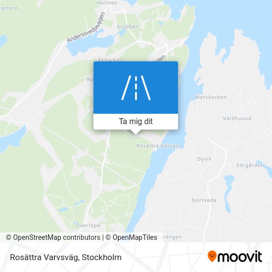 Rosättra Varvsväg karta