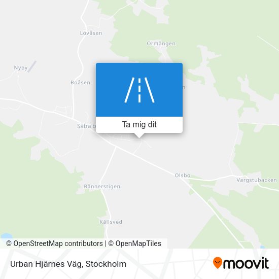 Urban Hjärnes Väg karta