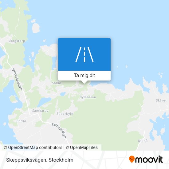 Skeppsviksvägen karta