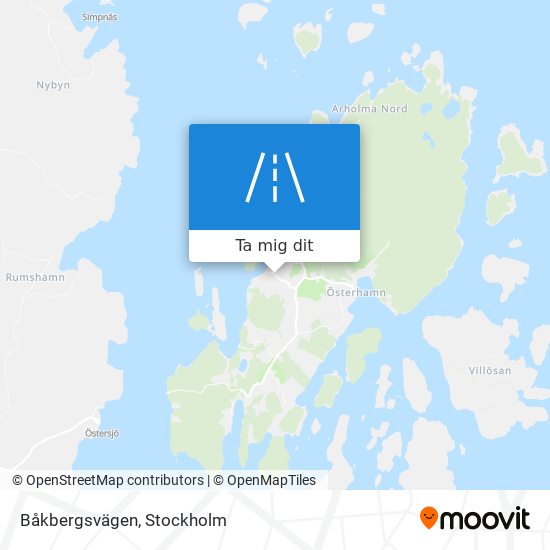 Båkbergsvägen karta