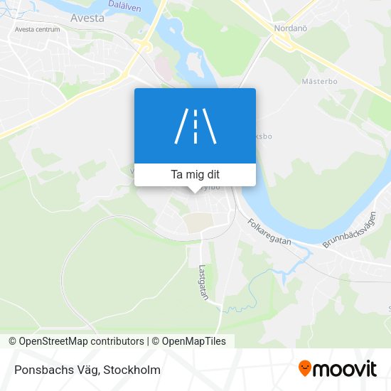 Ponsbachs Väg karta