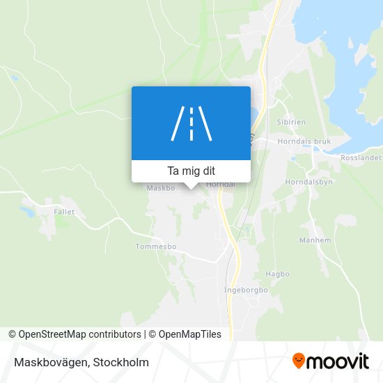 Maskbovägen karta