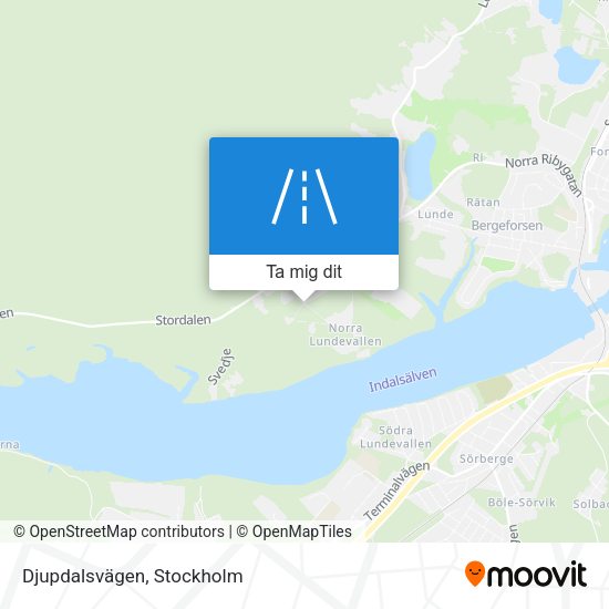 Djupdalsvägen karta