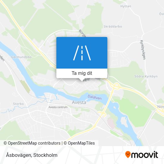 Åsbovägen karta