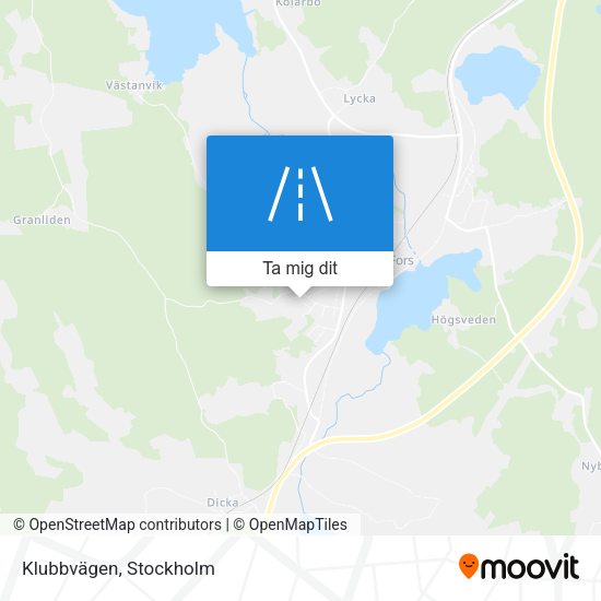 Klubbvägen karta