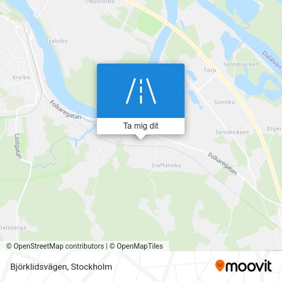 Björklidsvägen karta
