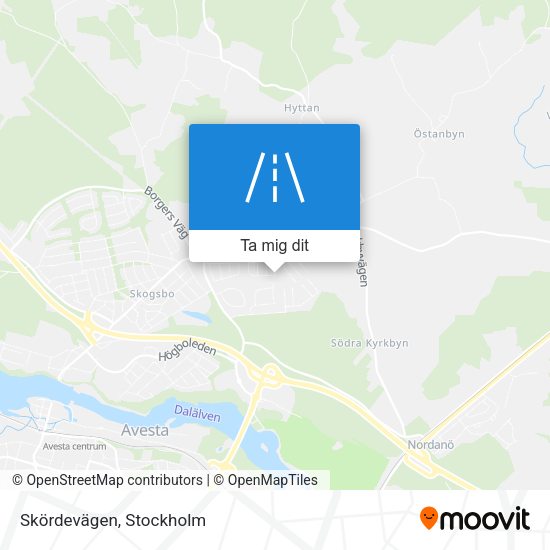 Skördevägen karta