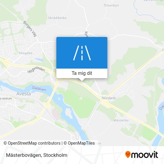 Mästerbovägen karta