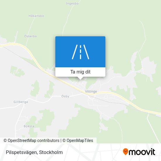 Pilspetsvägen karta