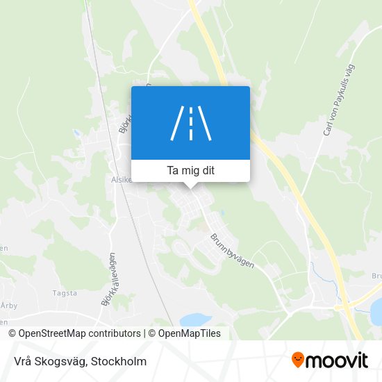 Vrå Skogsväg karta