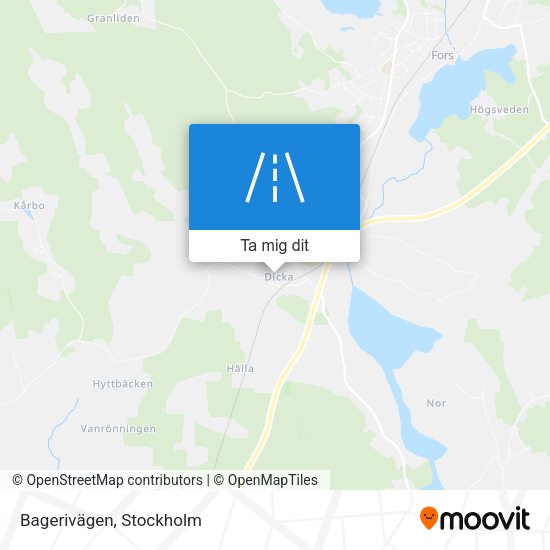 Bagerivägen karta