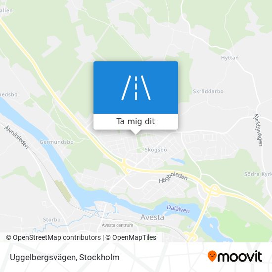 Uggelbergsvägen karta