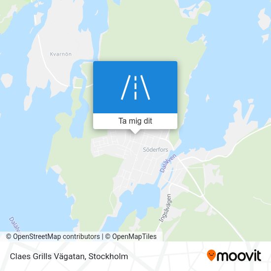 Claes Grills Vägatan karta