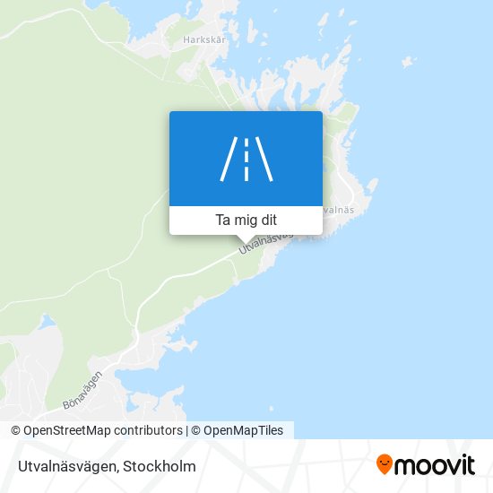 Utvalnäsvägen karta