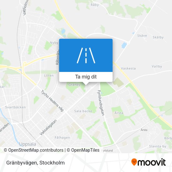 Gränbyvägen karta