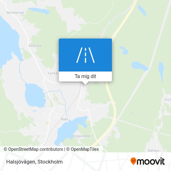 Halsjövägen karta