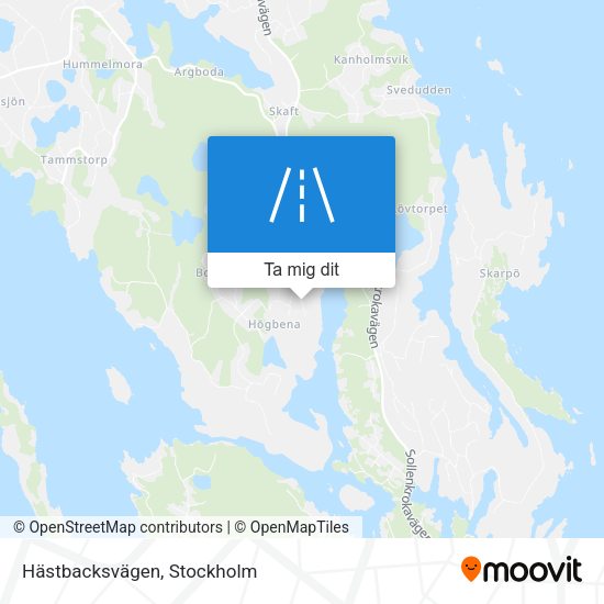 Hästbacksvägen karta