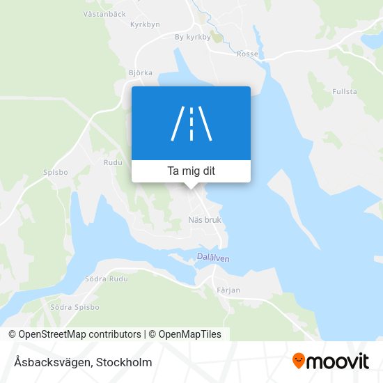 Åsbacksvägen karta