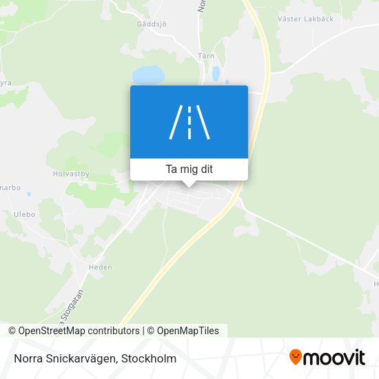 Norra Snickarvägen karta