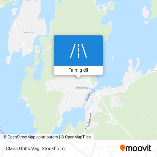 Claes Grills Väg karta