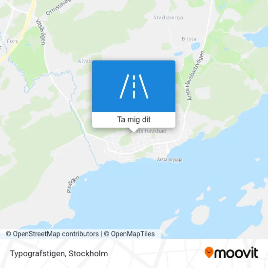 Typografstigen karta