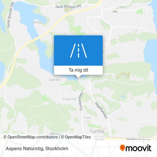 Aspens Naturstig karta