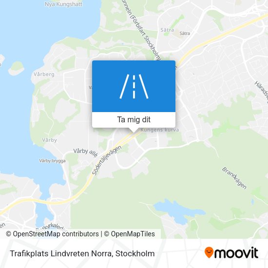Trafikplats Lindvreten Norra karta