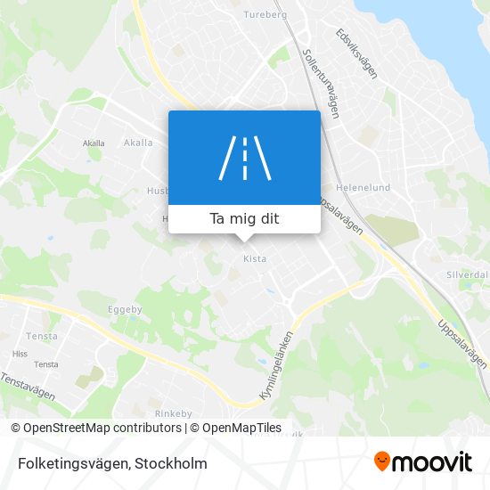 Folketingsvägen karta