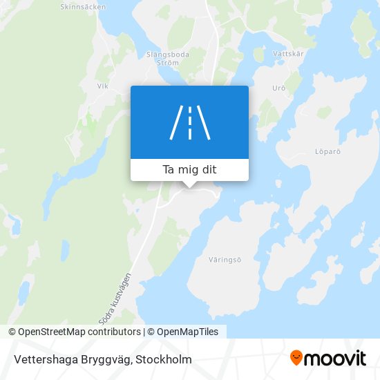 Vettershaga Bryggväg karta