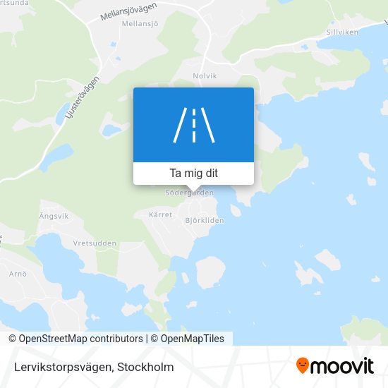 Lervikstorpsvägen karta