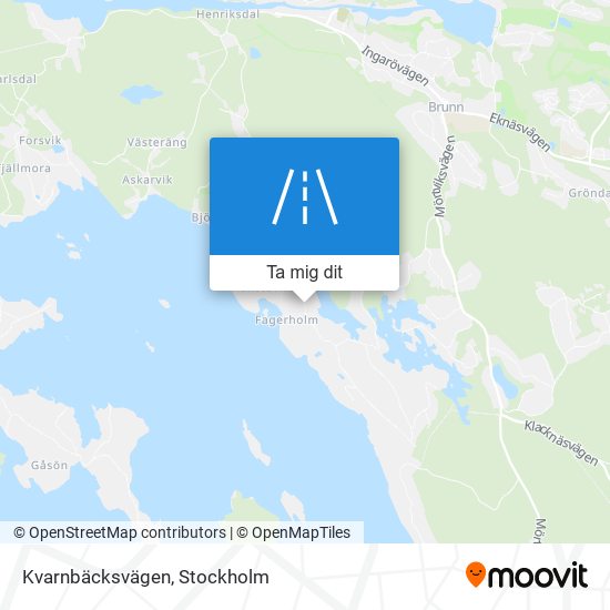 Kvarnbäcksvägen karta