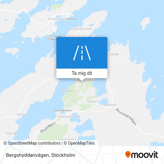 Bergshyddanvägen karta