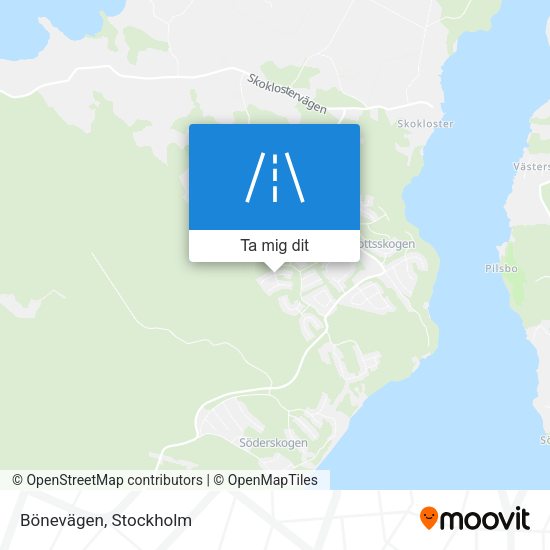 Bönevägen karta