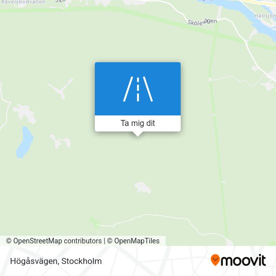 Högåsvägen karta