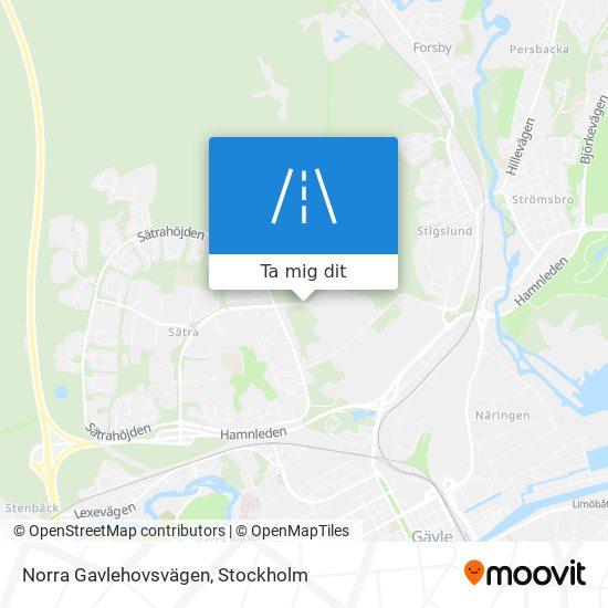 Norra Gavlehovsvägen karta