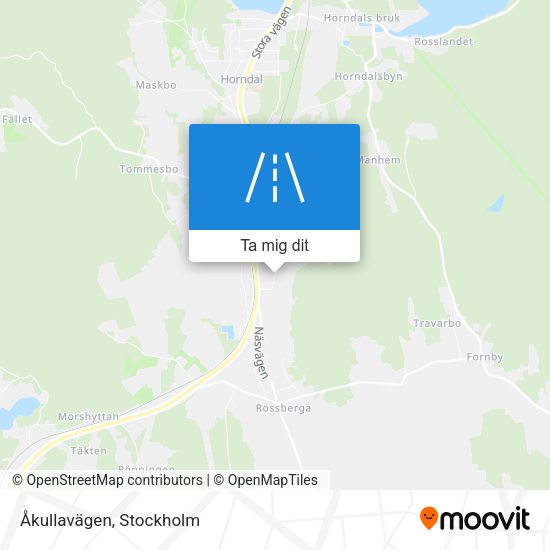 Åkullavägen karta