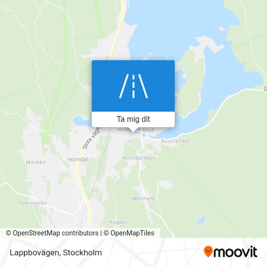 Lappbovägen karta