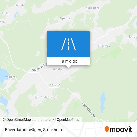 Bäverdammsvägen karta