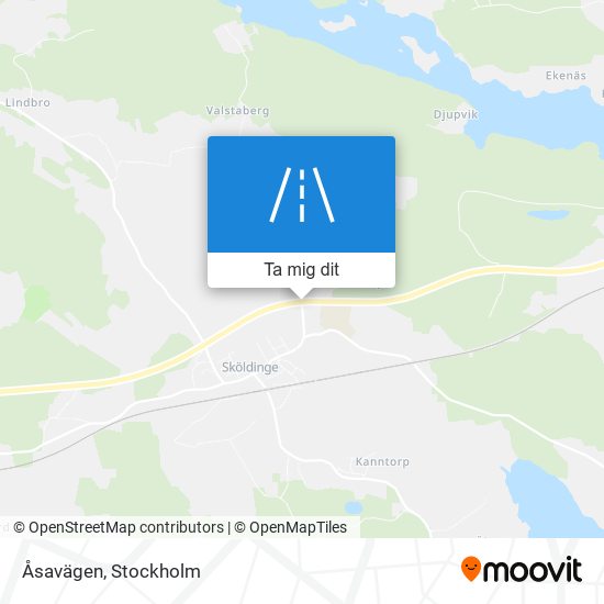 Åsavägen karta