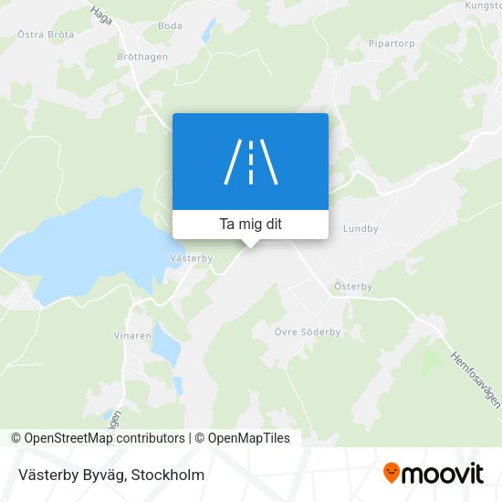 Västerby Byväg karta