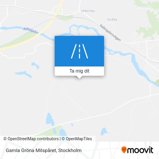 Gamla Gröna Milspåret karta