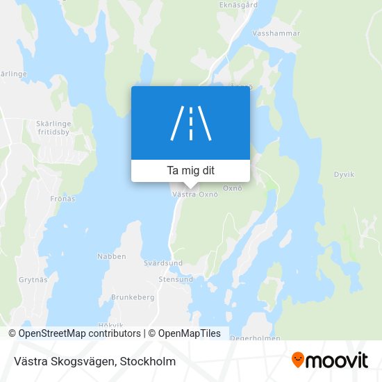 Västra Skogsvägen karta