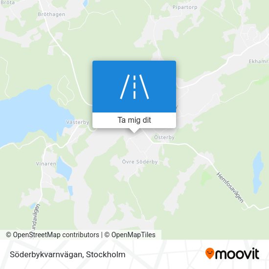 Söderbykvarnvägan karta