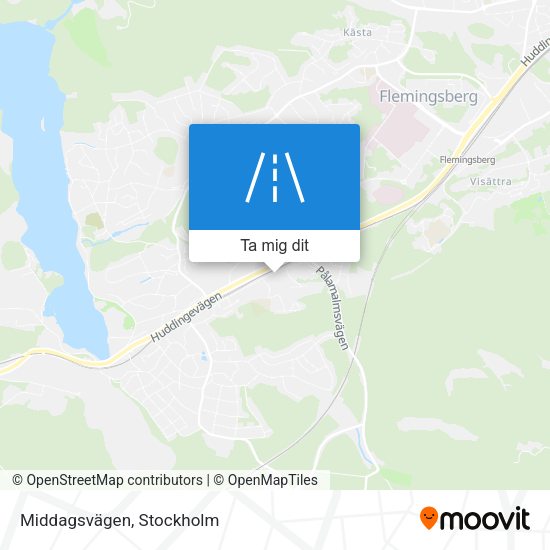 Middagsvägen karta