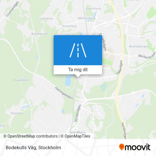 Bodekulls Väg karta