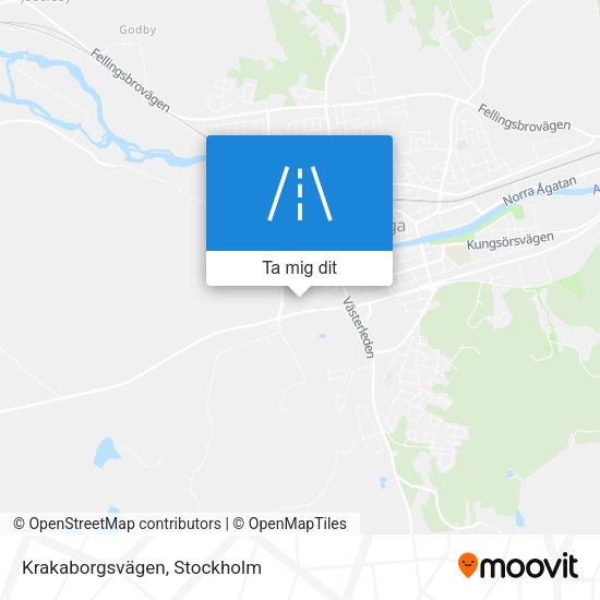 Krakaborgsvägen karta