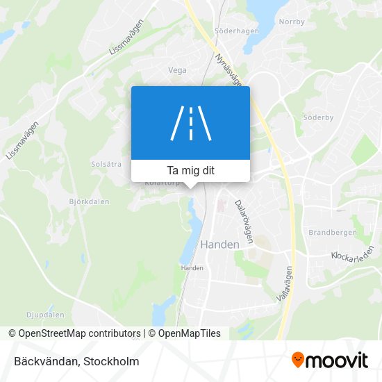 Bäckvändan karta