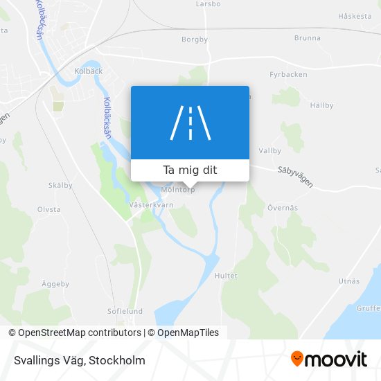 Svallings Väg karta