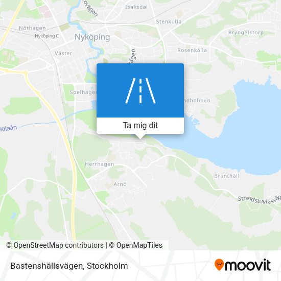 Bastenshällsvägen karta