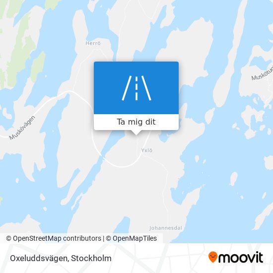 Oxeluddsvägen karta